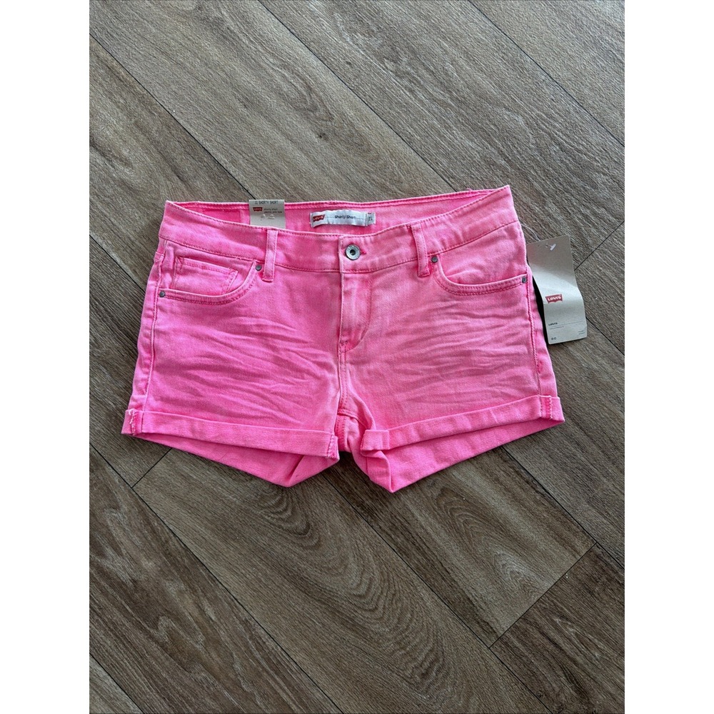 Levis Shorty Short Electric Pink Fade Denim Shorts Size 11 NWT J13196-E02